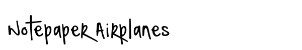 Notepaper Airplanes font preview